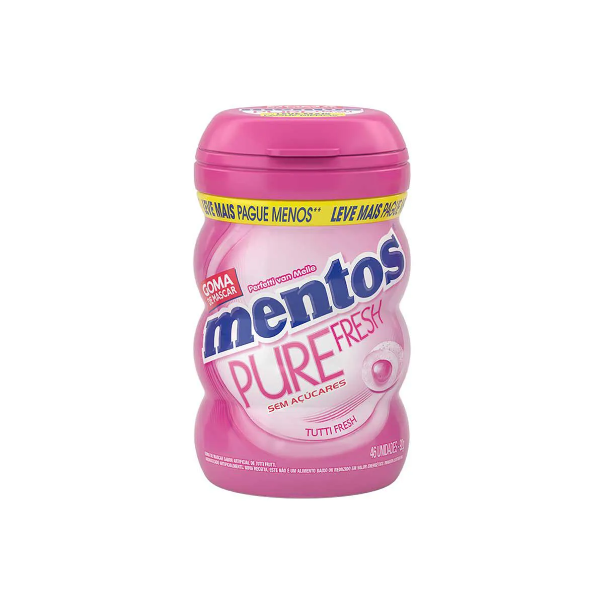 Goma de Mascar Mentos Pure Fresh Tutti Fresh 46 unidades