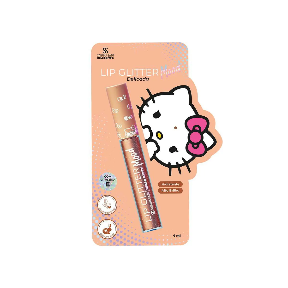 Lip Glitter Mood Sabrina Sato Hello Kitty - Delicada 4ml