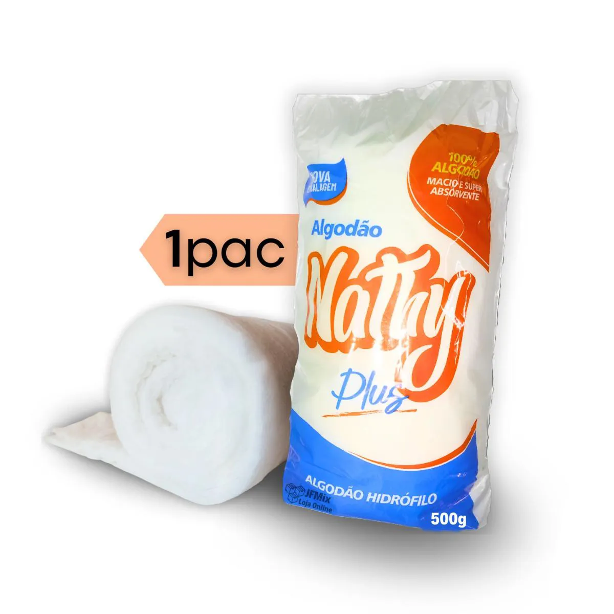 Algodão Hidrófilo Rolo 500gr