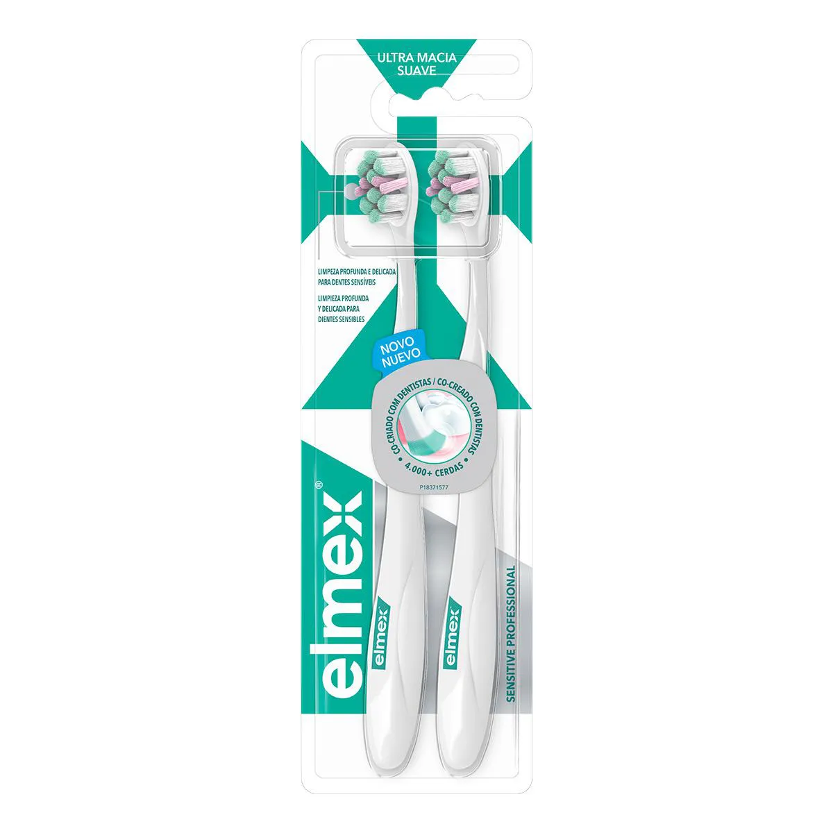 Kit Escova de Dente Elmex Sensitive Professional Ultra Macia Suave 2 unidades