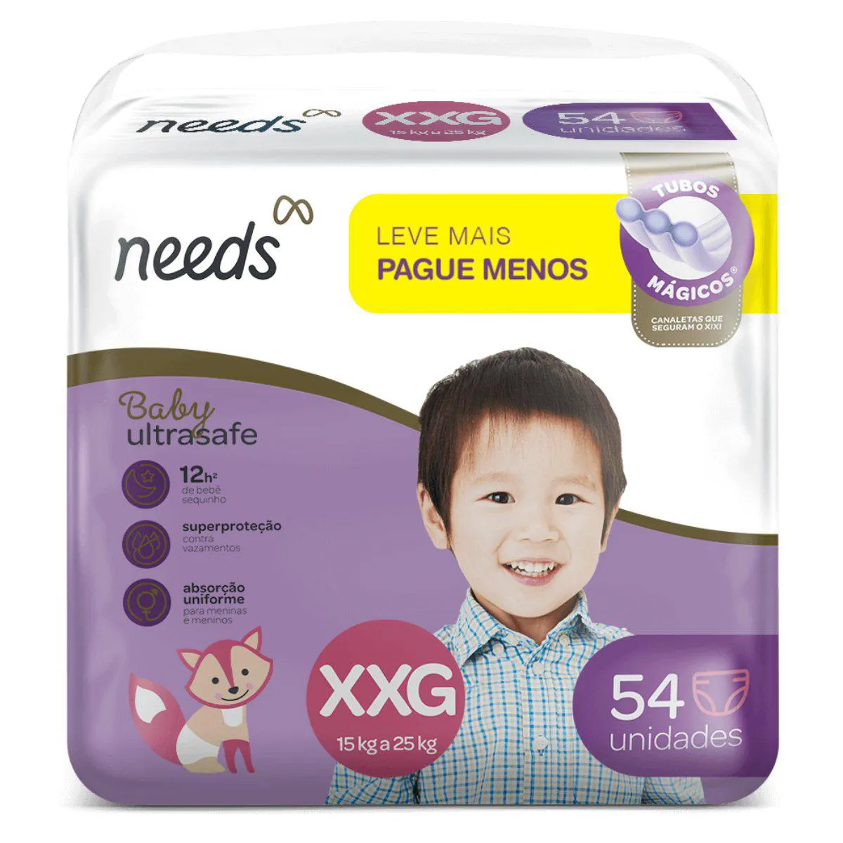 Fralda Needs Baby Ultrasafe XXG 54 Unidades