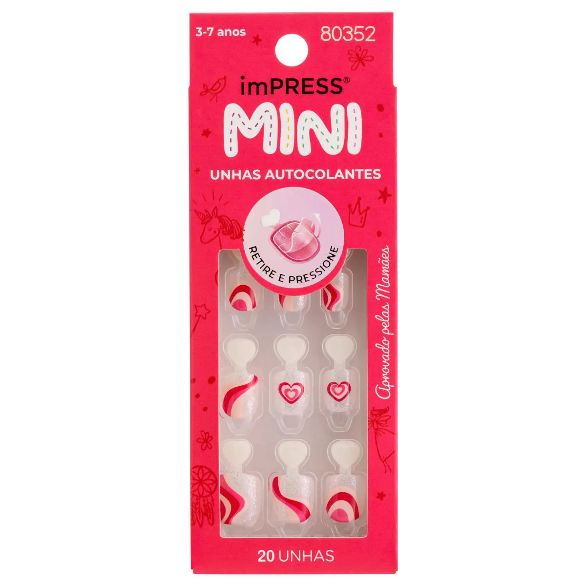 Unha Postiça Impress Mini Infantil Dream Big - Kiss New York