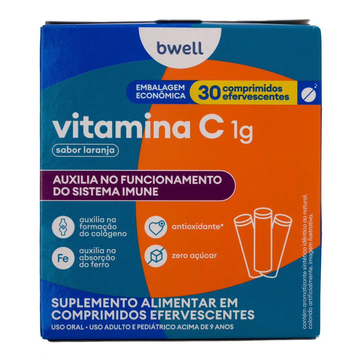 Vitamina C 1g bwell 30 Comprimidos Efervescentes
