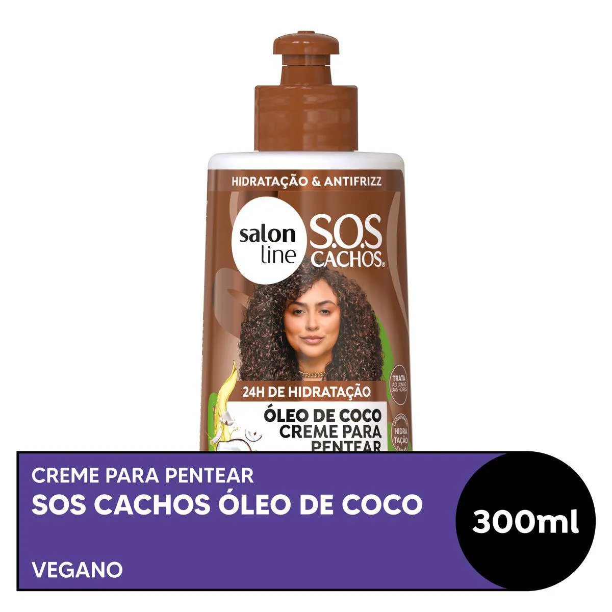 Creme para Pentear Cabelo Cacheado Salon Line S.O.S. Cachos 300ml