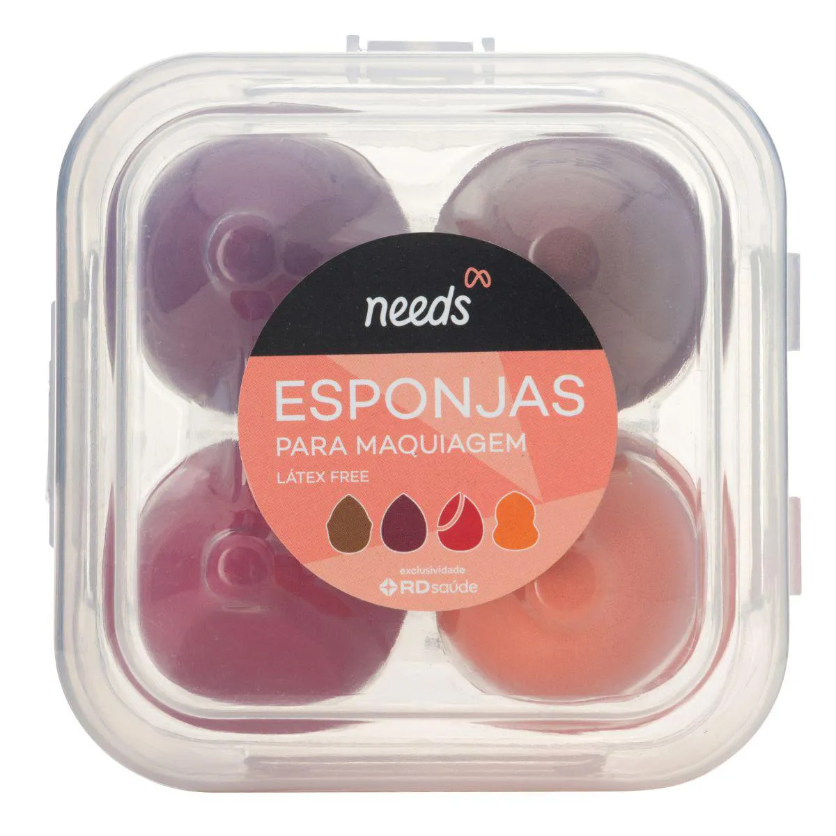 Esponja de Maquiagem Needs 4 Unidades