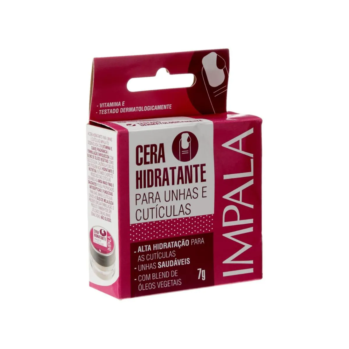Cera Hidratante Unhas Cutículas Blend Óleos Manicure Impala