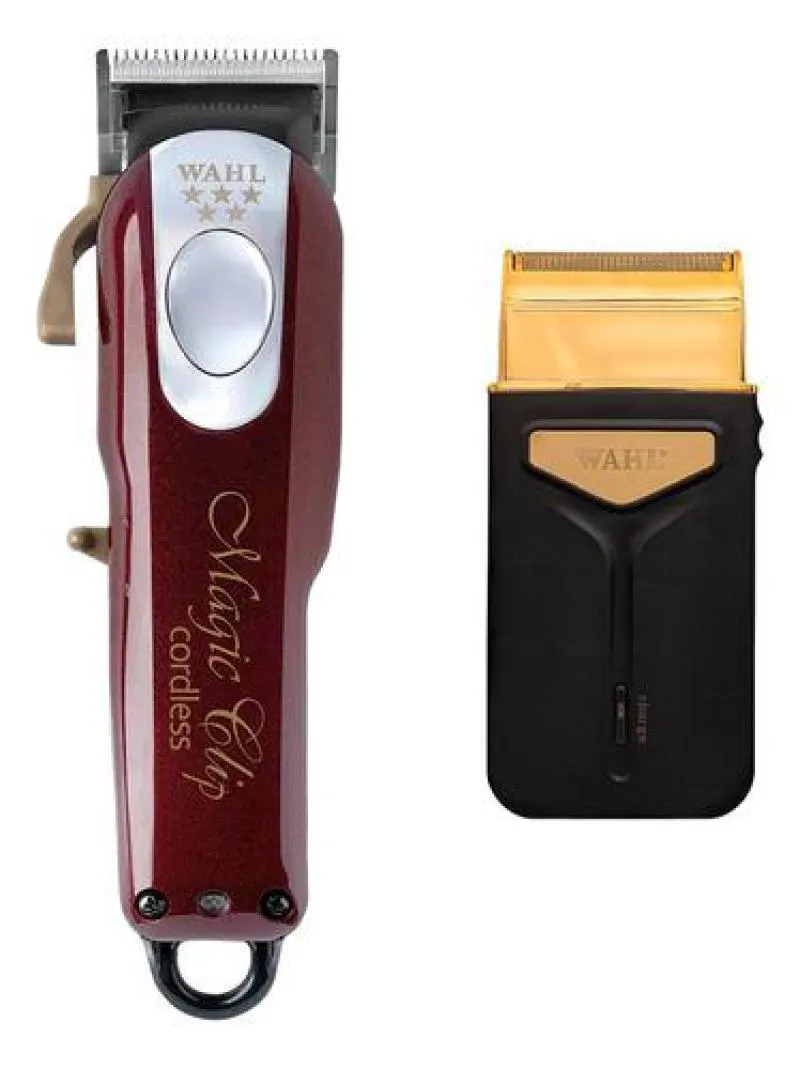 Kit Maquina Wahl Magic Clip Cordless Aparador Travel Shaver