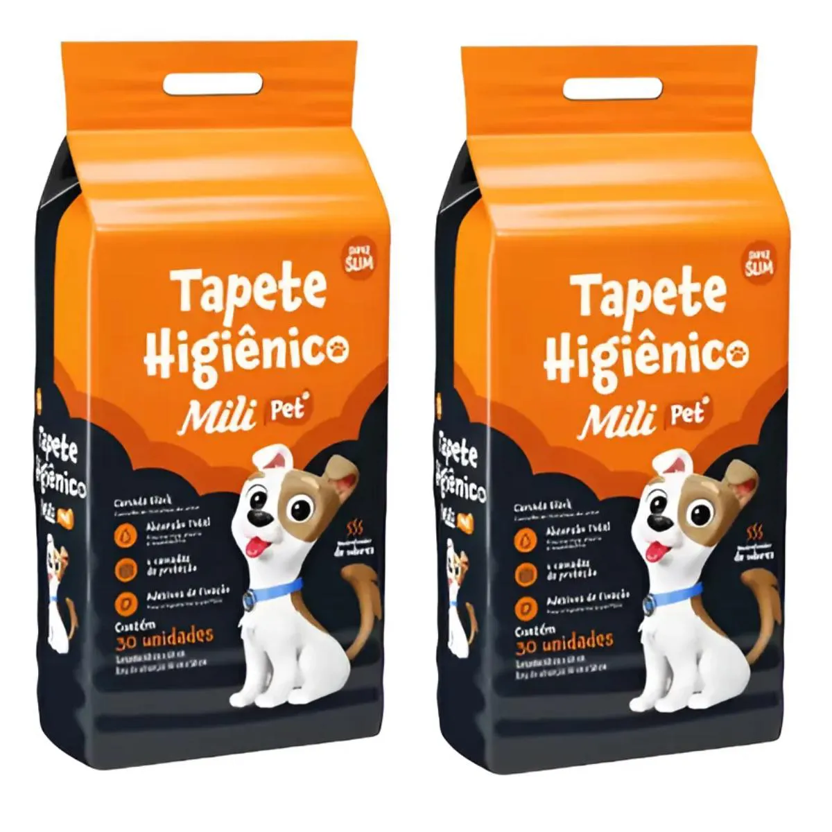 2 Un Tapete Higienico Pet Mili Neutralizador de Odores 30 Un
