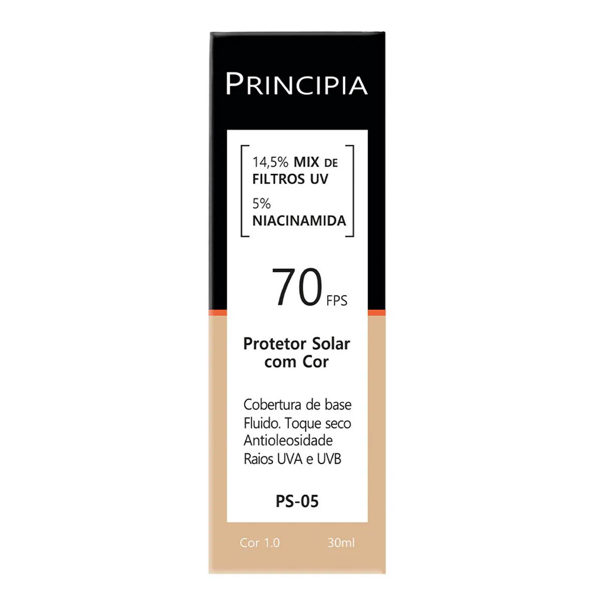 Protetor Solar Facial Principia Skincare Ps-05 14,5% Mix de Filtros Uv + 5% Niacinamida FPS 70 Cor 1.0 30ml