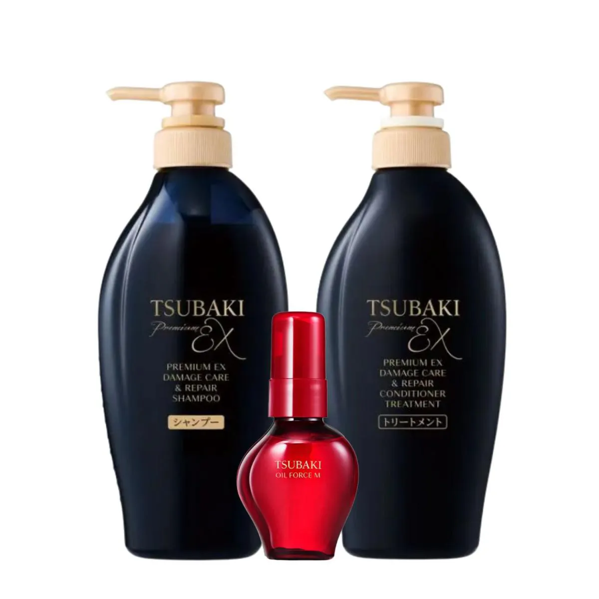 Tsubaki Premium Ex Repair Shampoo 450ml + Condicioandor 450ml + Oleo Capilar Camellia 60ml