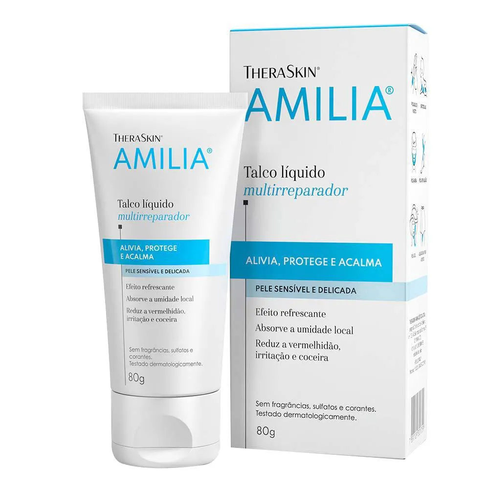 Amilia Talco Líquido Theraskin - Talco Líquido Corporal 80G