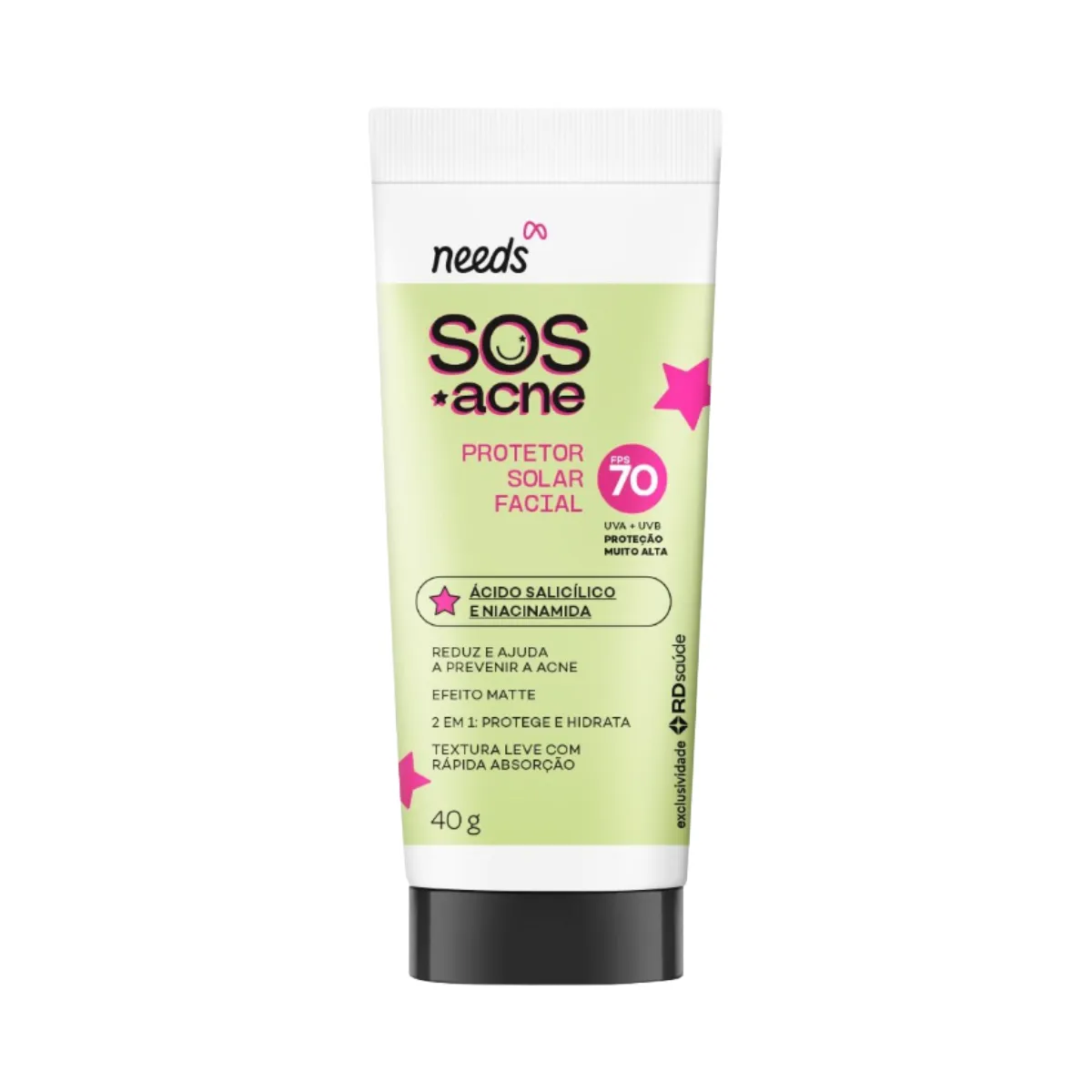 Protetor Solar Facial Needs SOS Acne FPS 70 40g