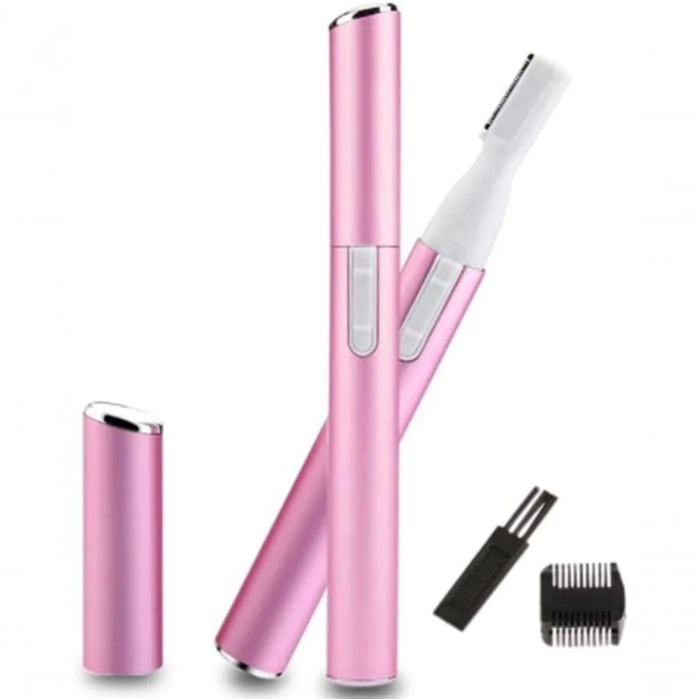Depilador Aparador Feminino Facial Pelos Portátil Caneta Rosa