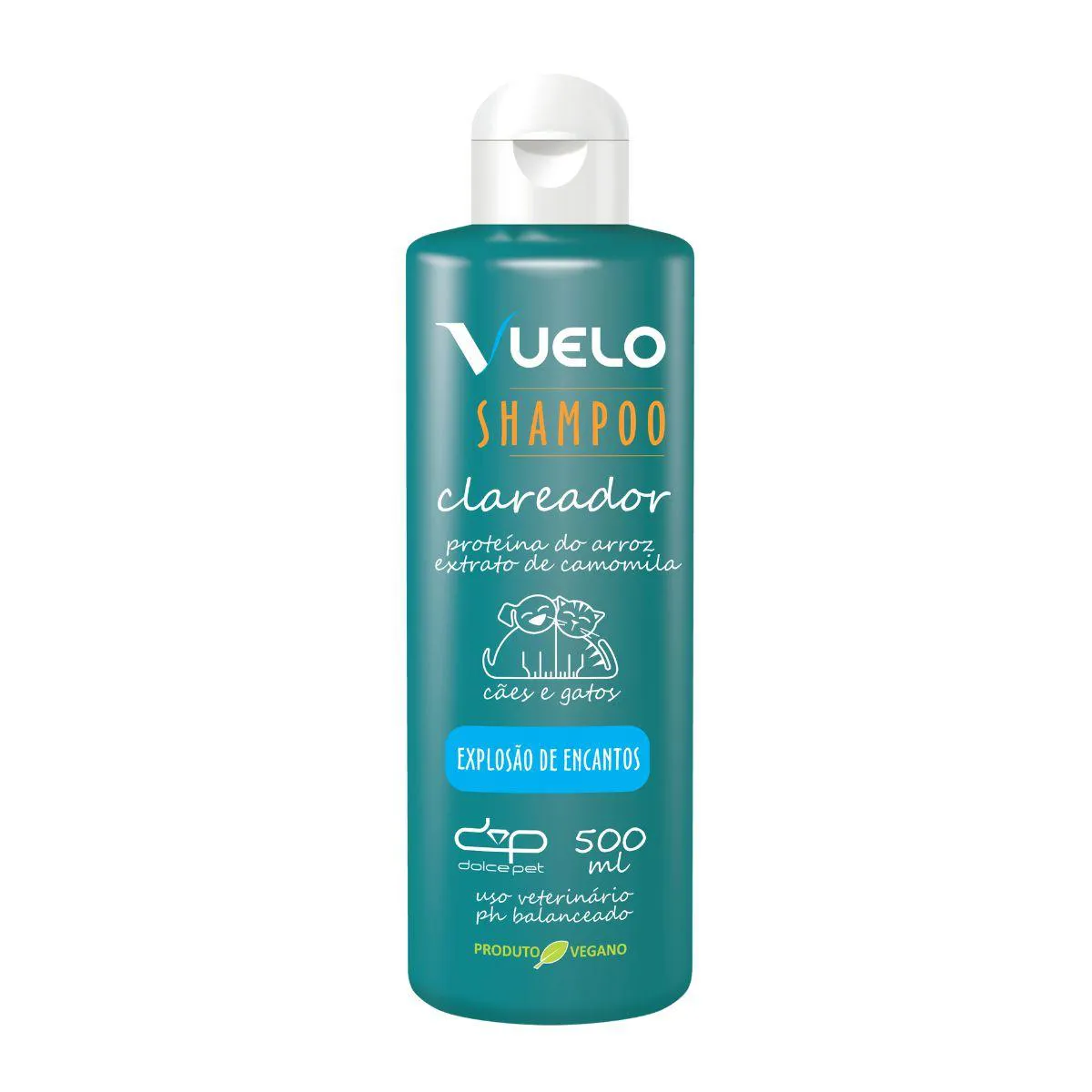 Shampoo Clareador Explosão de Encantos Vuelo Dolce Pet Cães e Gatos - 500 Ml