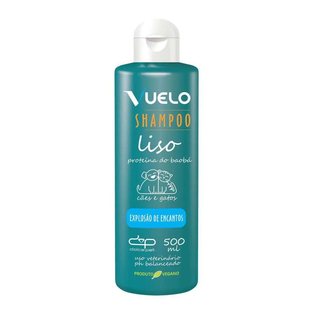 Shampoo Vuelo Liso Explosão de Encantos para Cães e Gatos 500Ml