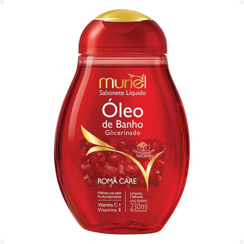 Sabonete Líquido Muriel Óleo de Banho Glicerinado Romã Care 230Ml