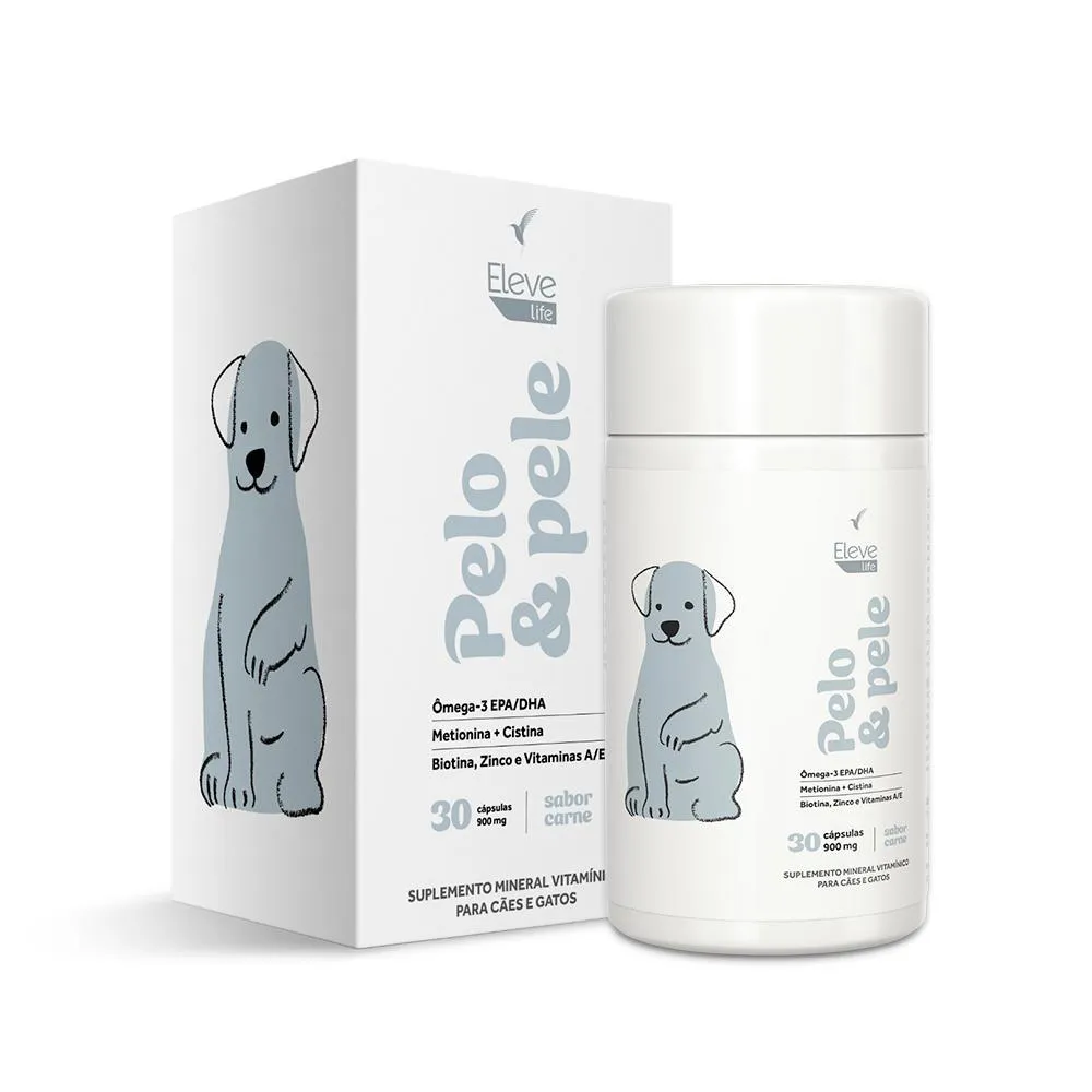 Pelo e Pele Ômega 3 + Aminoácidos + Zinco + Vitaminas 900 Mg