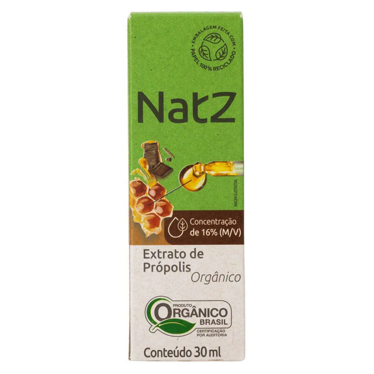 Extrato de Própolis Verde Orgânico 16% Natz 30 ml