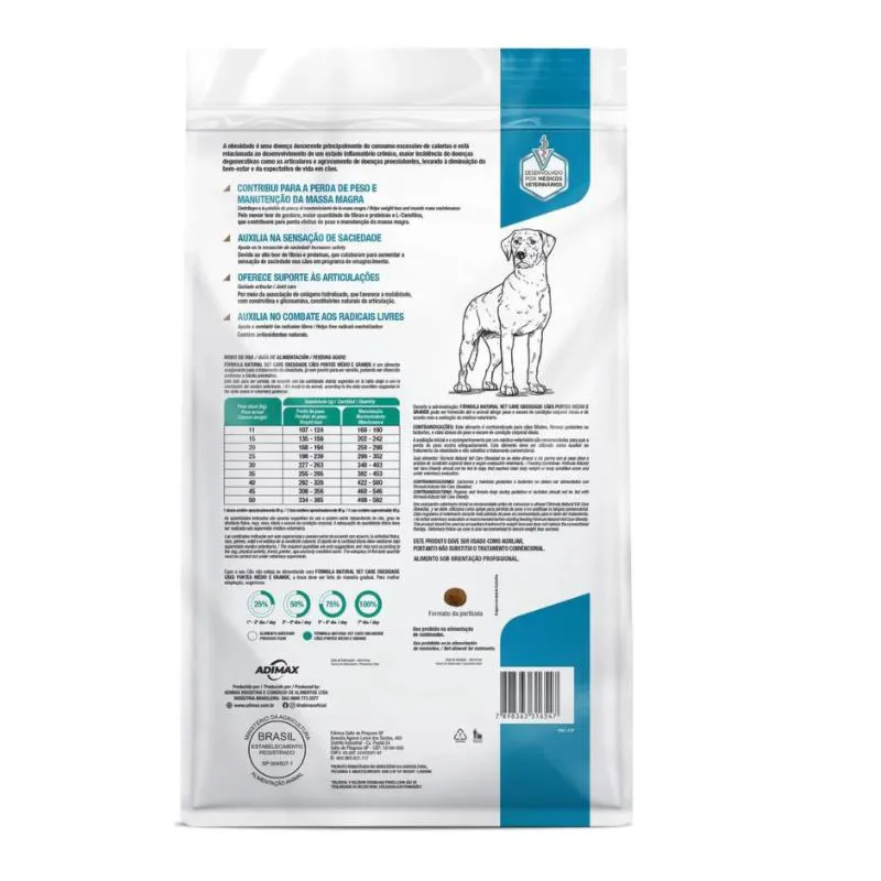 Ração Fórmula Natural Vet Care Obesidade para Cães Adultos de Porte Médio e Grande 2 Kg