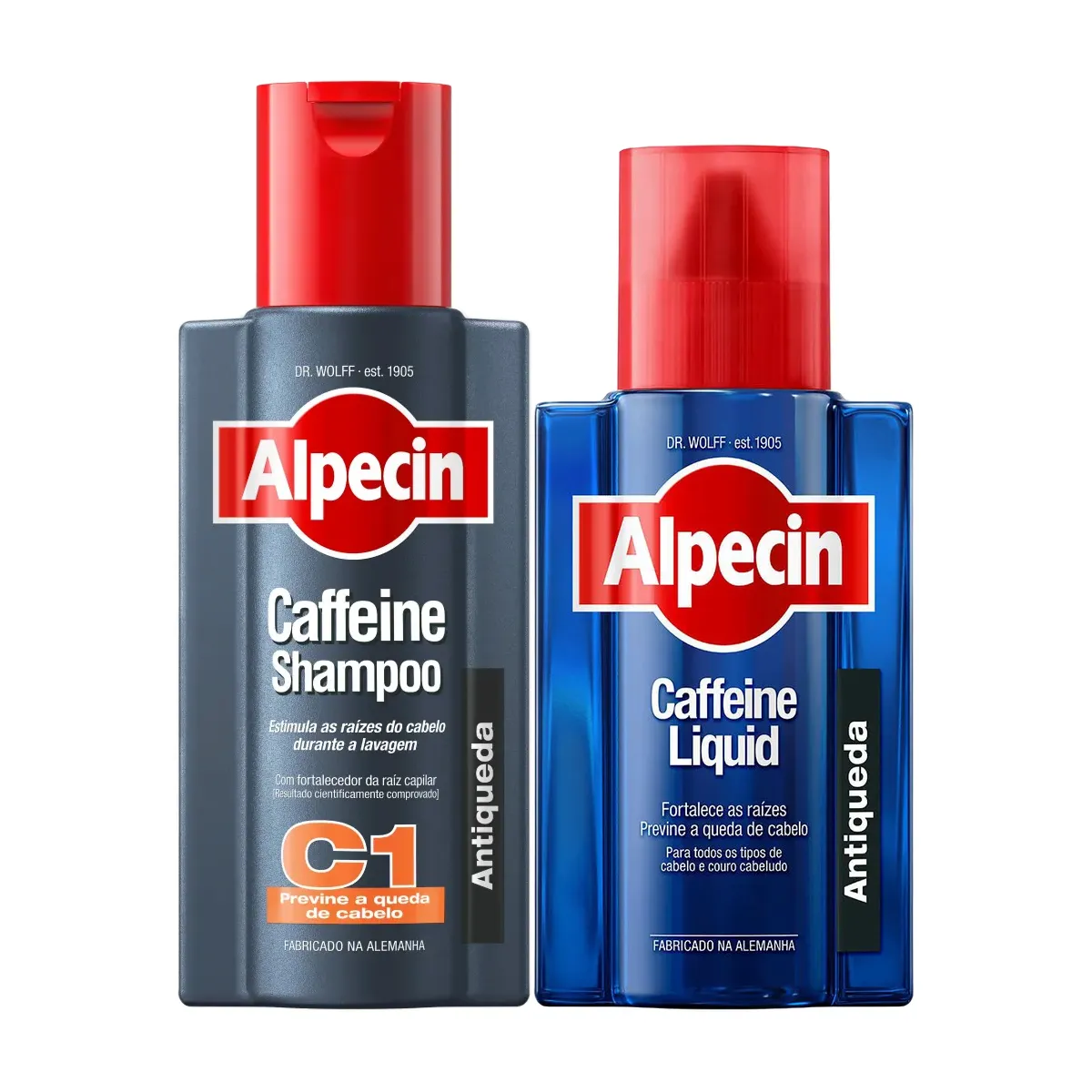 Kit Alpecin Shampoo Antiqueda Caffeine C1 250ml + Tônico Capilar Caffeine Liquid 200ml