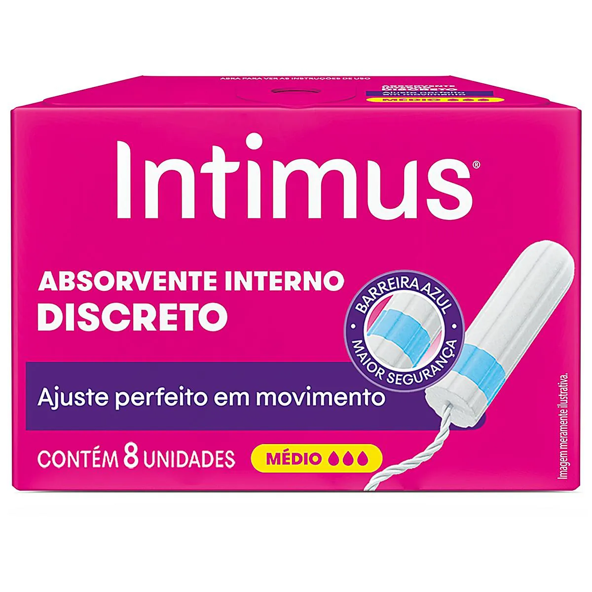 Absorvente Interno Intimus Discreto Médio 8 unidades
