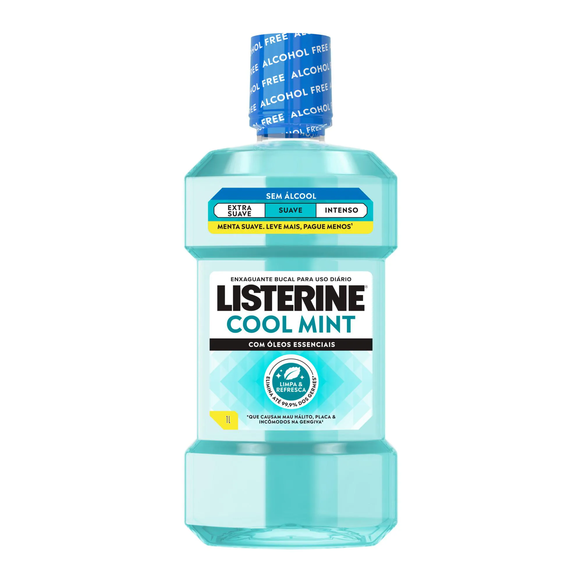 Enxaguante Bucal Antisséptico Listerine Cool Mint Suave Sem Álcool 1L