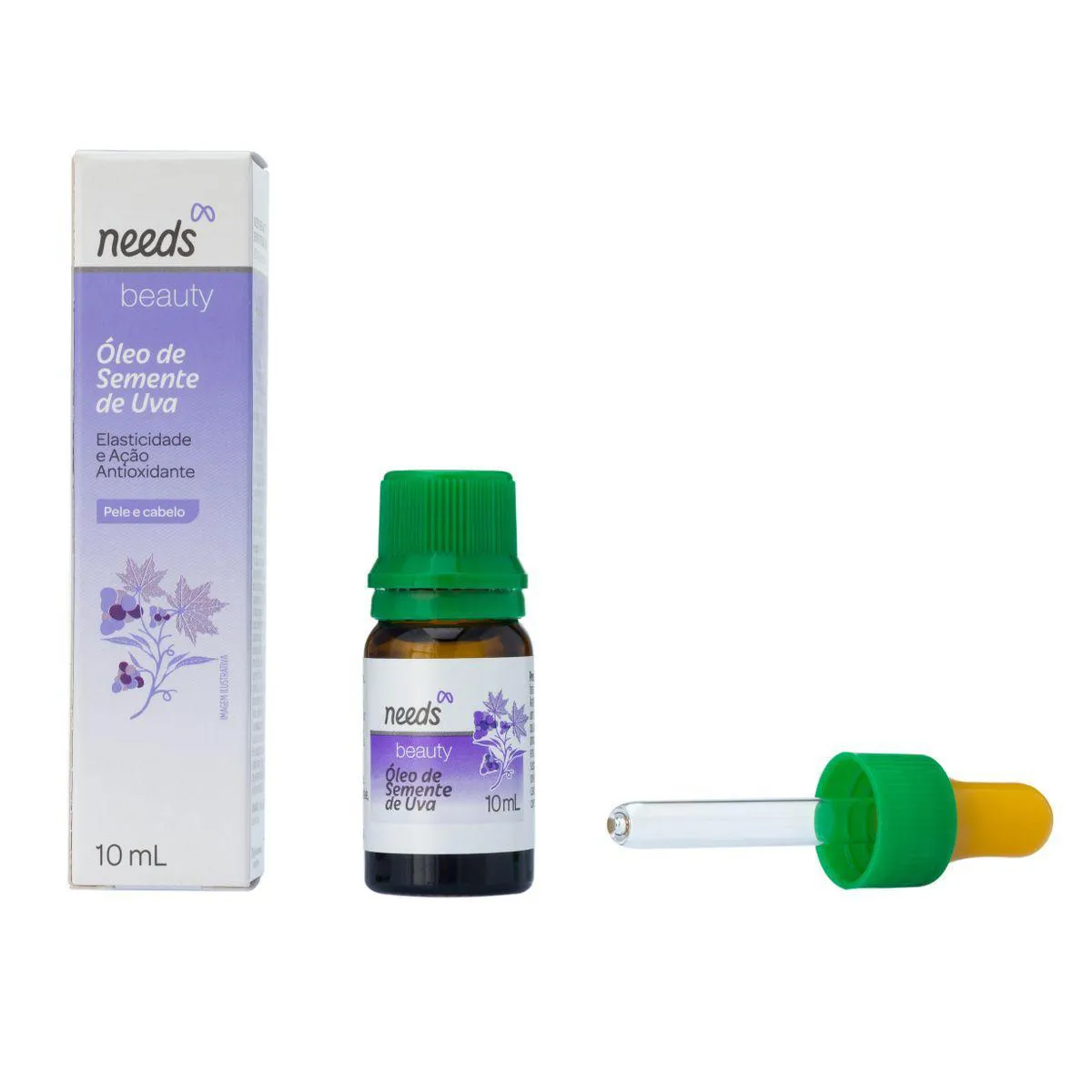 Óleo de Semente de Uva Needs Beauty Pele e Cabelo 10ml