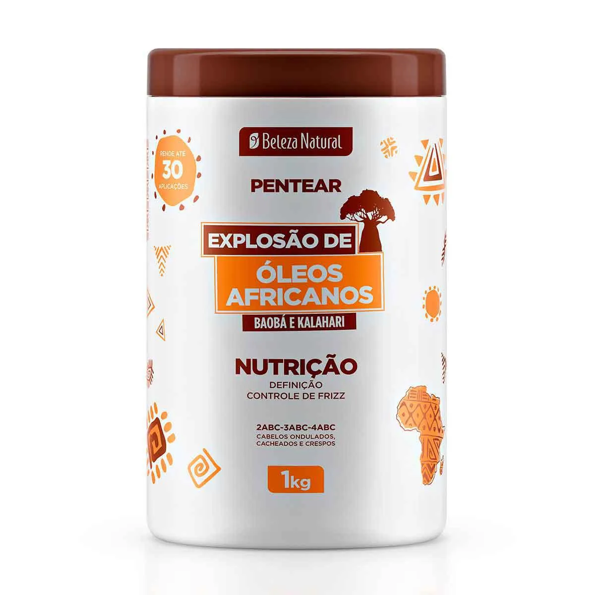 Creme para Pentear Beleza Natural Explosão de Óleos Africanos 1Kg