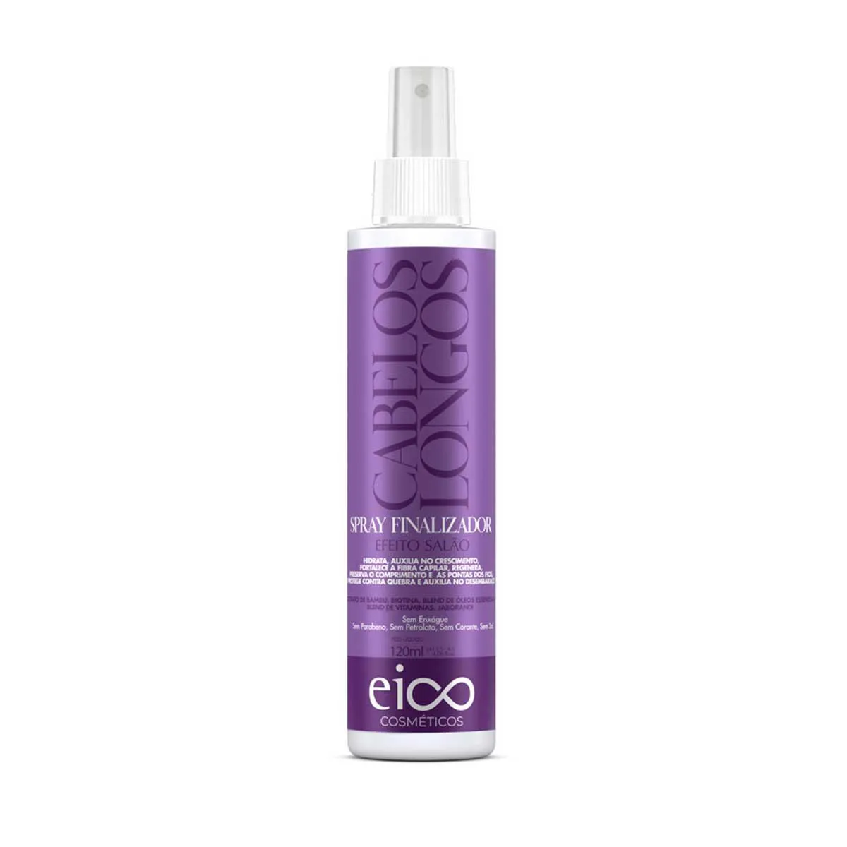 Spray Finalizador Cabelo Longo Eico Cabelos Longos 120ml