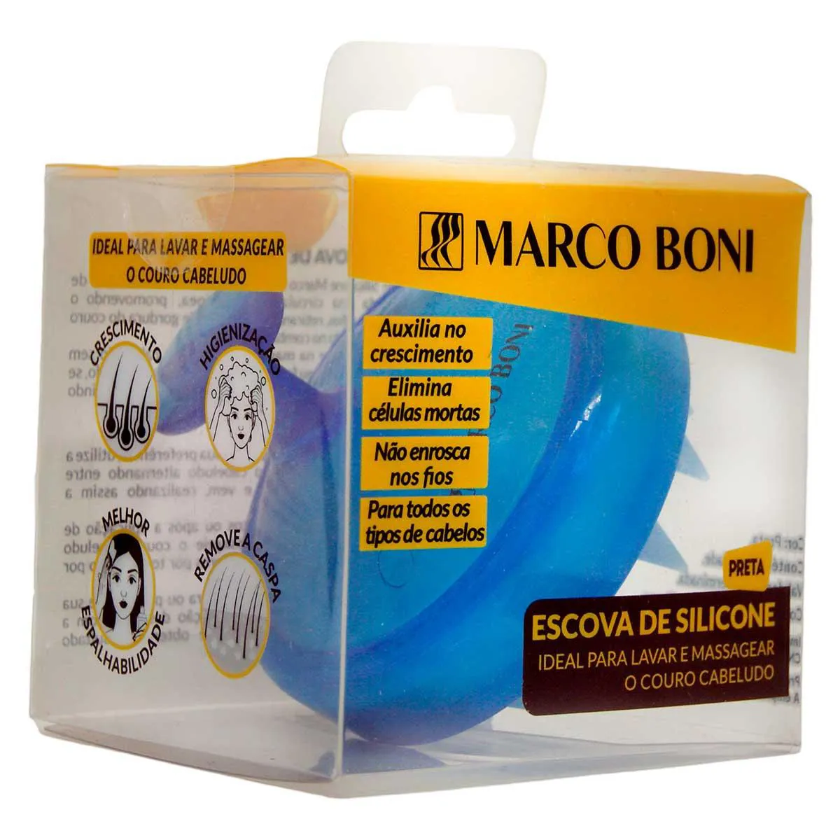 Massageador de Cabelo Marco Boni Azul - 1 unidade