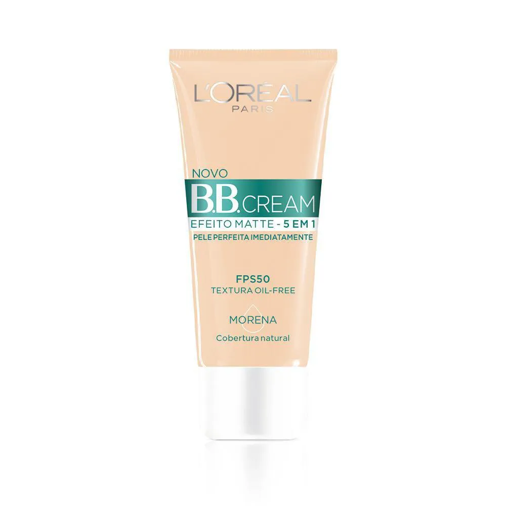 Base BB Cream L'Oréal Paris Efeito Matte 5 em 1 Cor Escura FPS 50 30ml