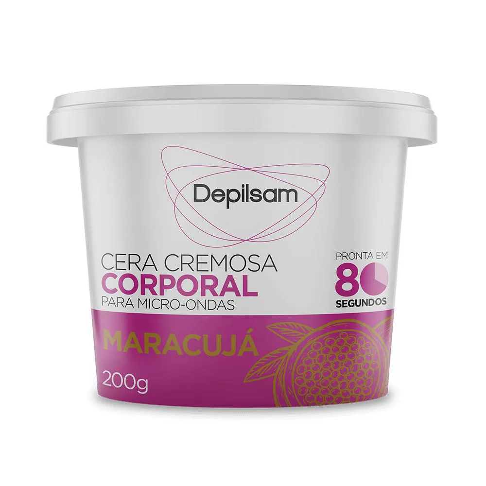 Cera Cremosa Corporal Depilsam de Micro-ondas Maracujá 200g
