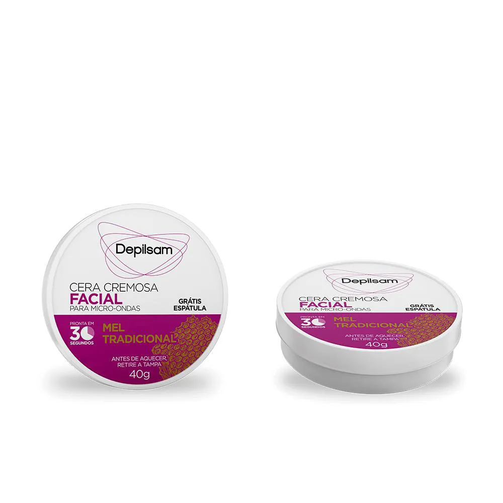 Cera Cremosa Facial Depilsam de Micro-ondas Mel 40g