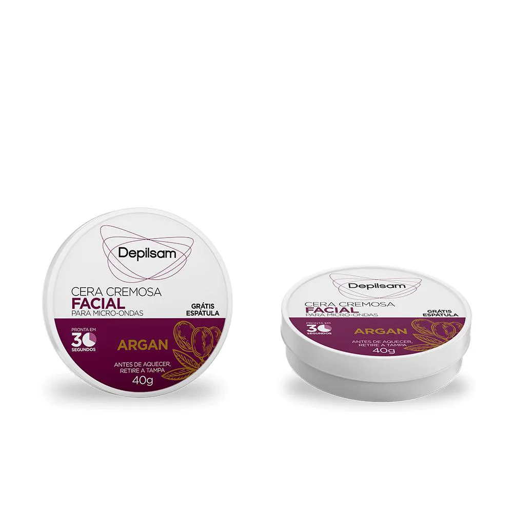 Cera Cremosa Facial Depilsam de Micro-ondas Argan 40g