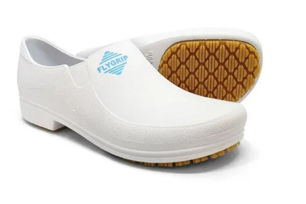 Sapato Ocupacional com Salto Classic Branco - Flygrip 35