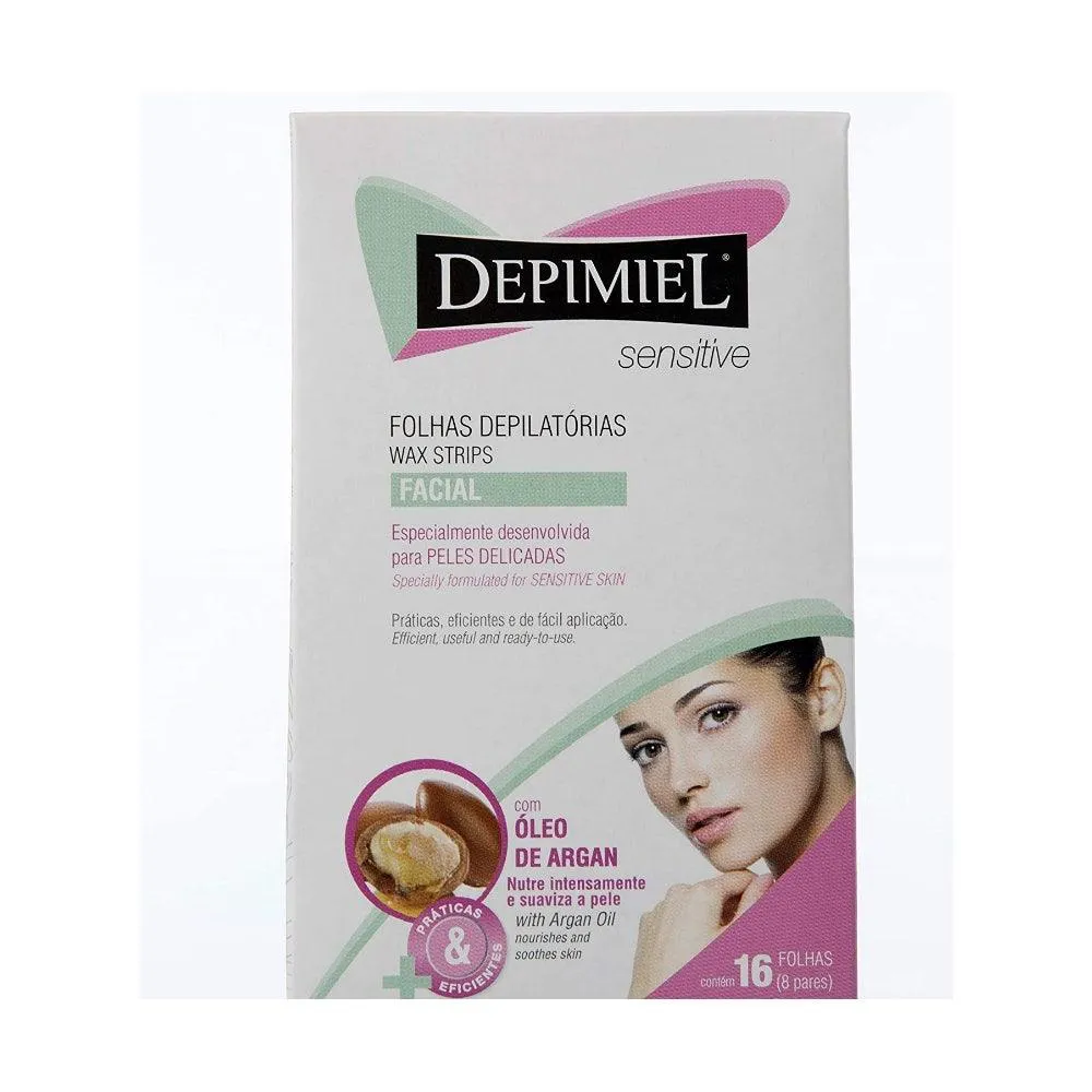 Folhas Prontas para Depilação Facial Depimiel Sensíveis 16fls