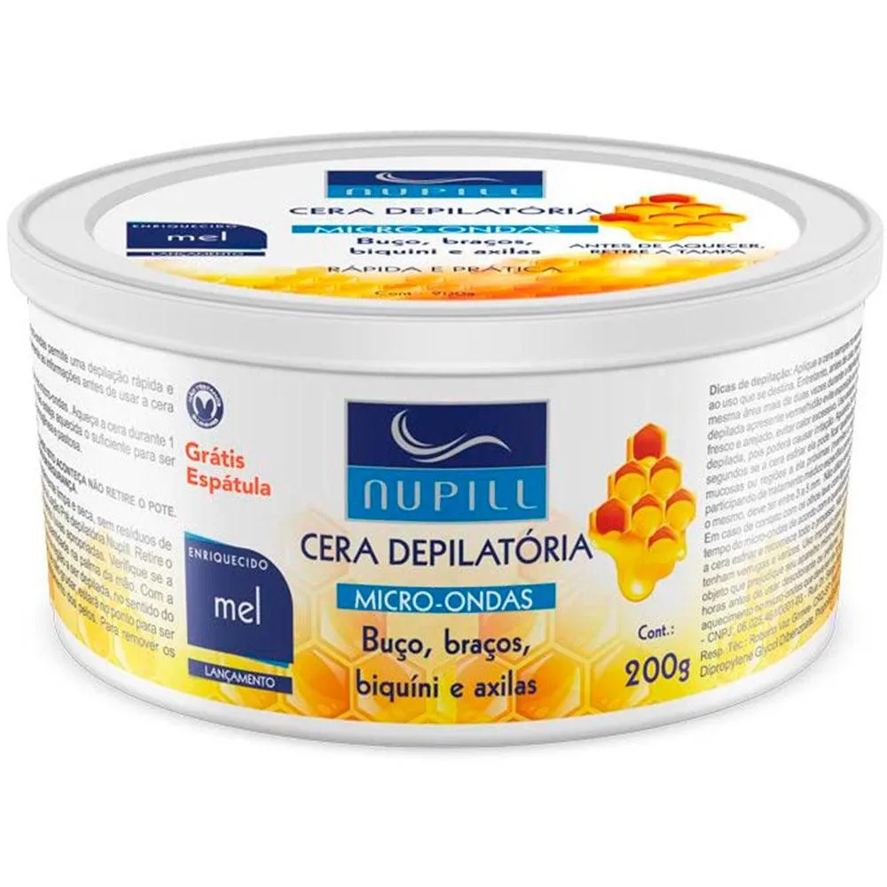 Cera de Microondas Nupill Mel 200g