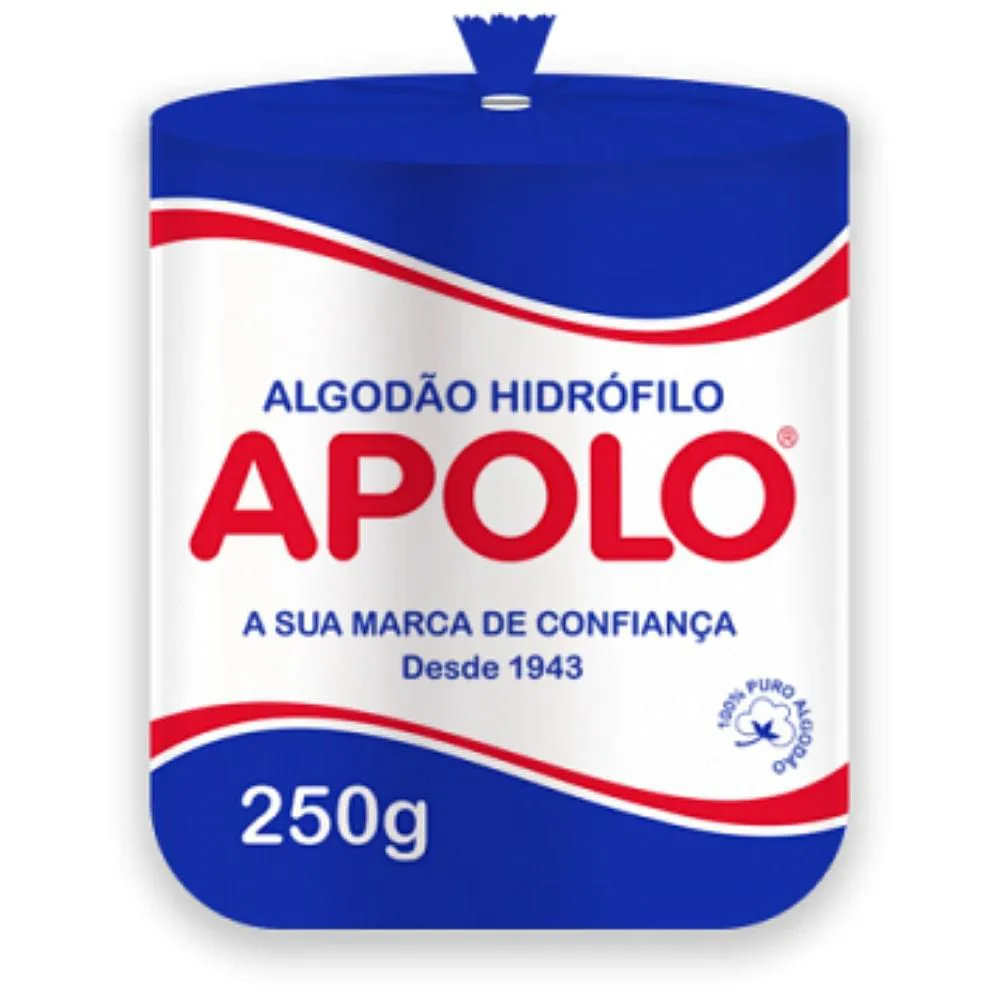 Algodão Hidrófilo Apolo Rolo 250g - Unidade