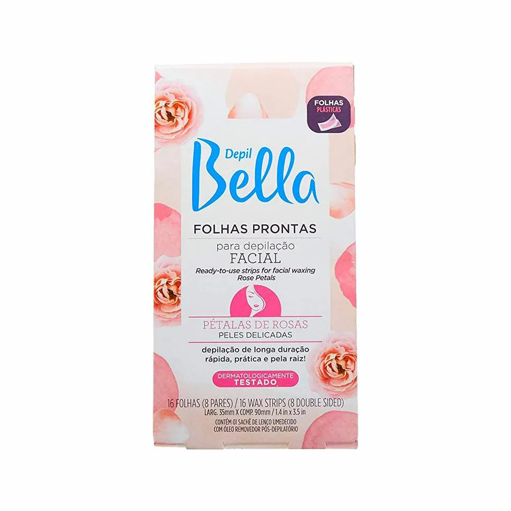Folhas Prontas para Depilação Facial Depil Bella Pétalas 16fls