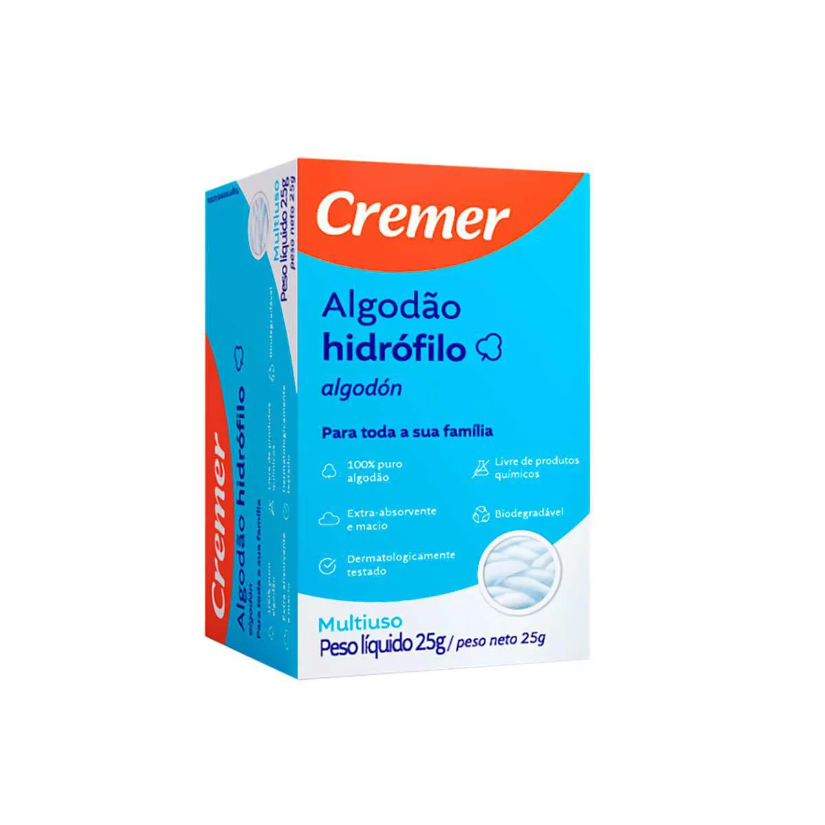 Algodão Hidrófilo Cremer com 25g