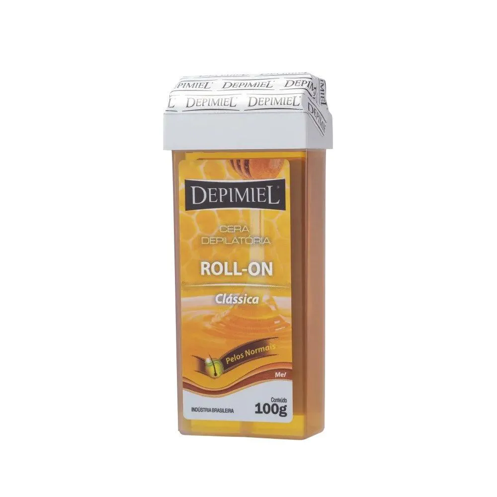 Cera Depilatória Roll On Depimiel Amarelo Refil 100g