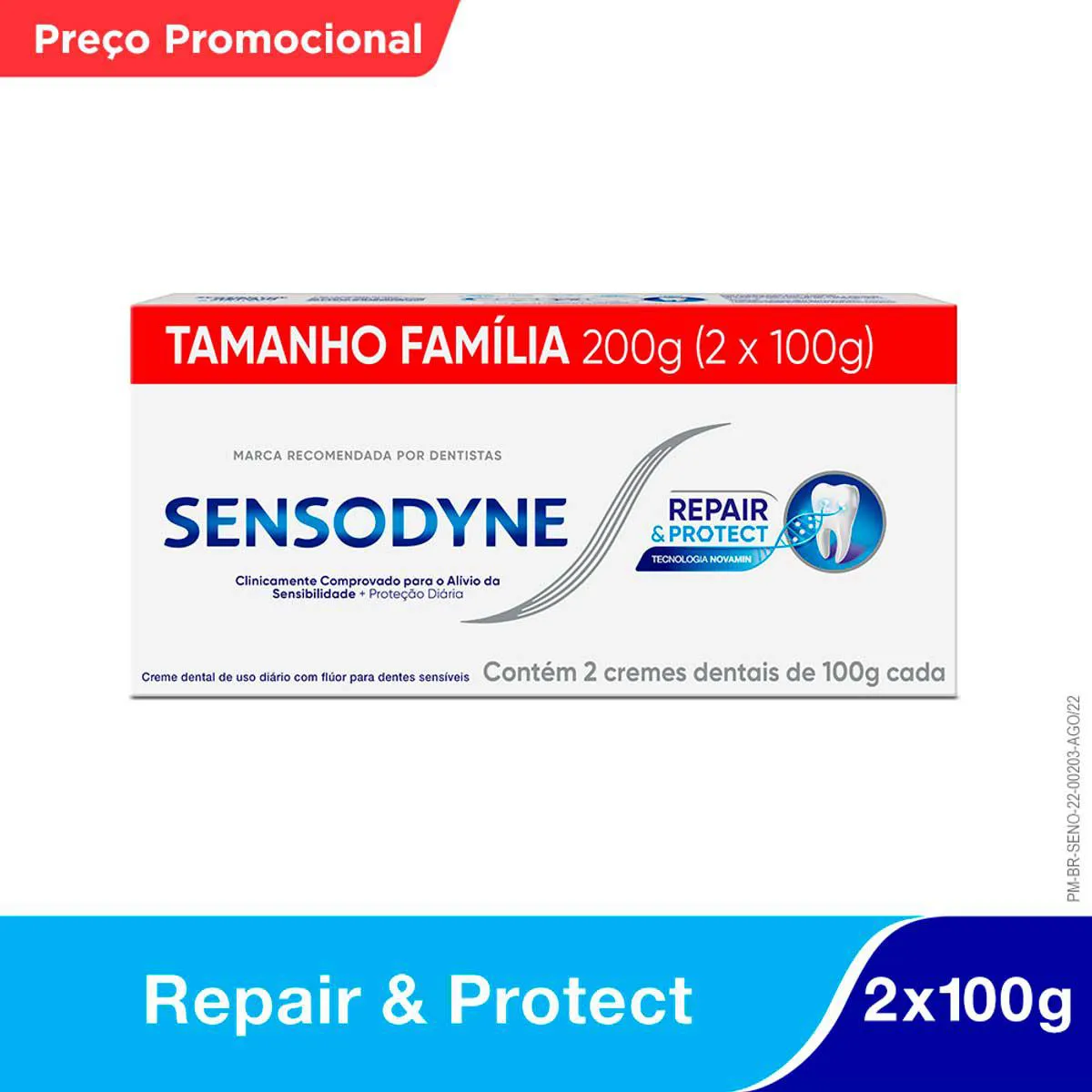 Creme Dental Sensodyne Repair & Protect 100g 2 unidades