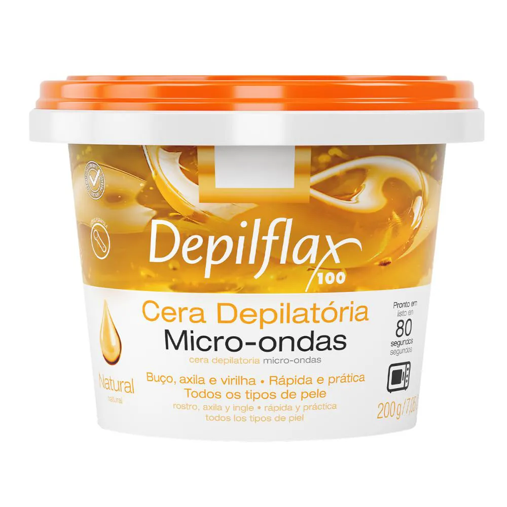 Cera Microondas Natural Depilflax 200g