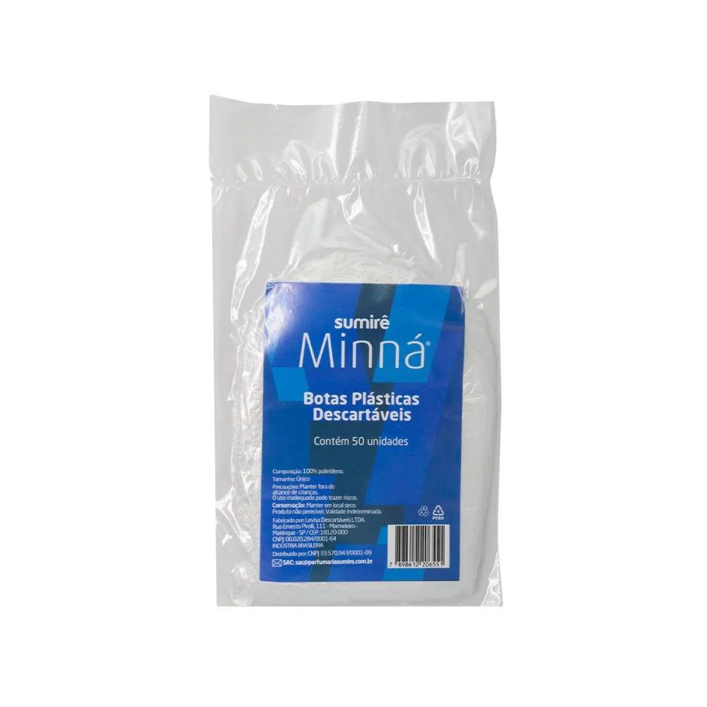 Bota Plástica Minná Descartavél 50 Un