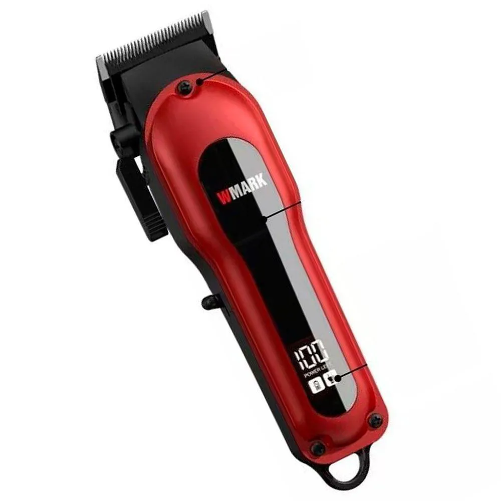 Máquina de Cortar Cabelo Wmark Ng-122 Vermelha Bivolt