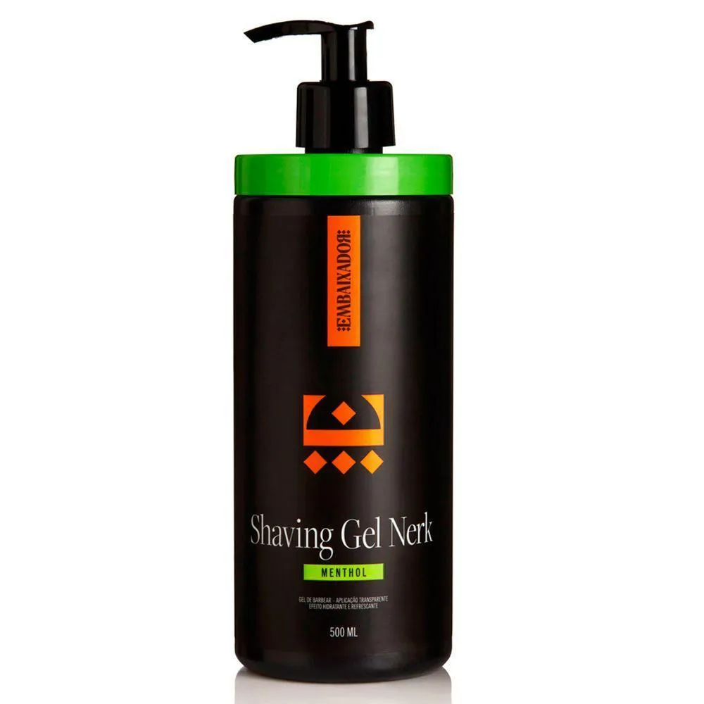 Shaving Gel de Barbear Nerk Menthol Embaixador 500ml