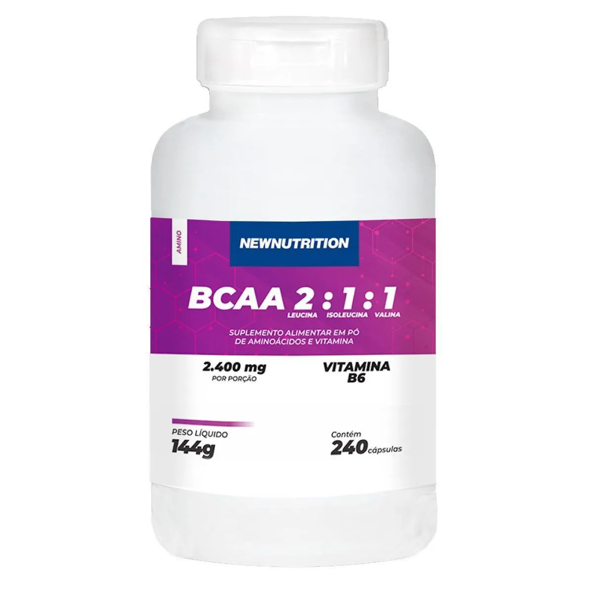 BCAA 2:1:1 2400mg Newnutrition 240 cápsulas