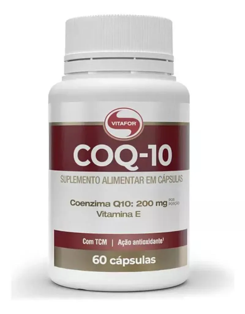 Coenzima Q10 200mg com Vitamina e Vitafor 60 Cápsulas