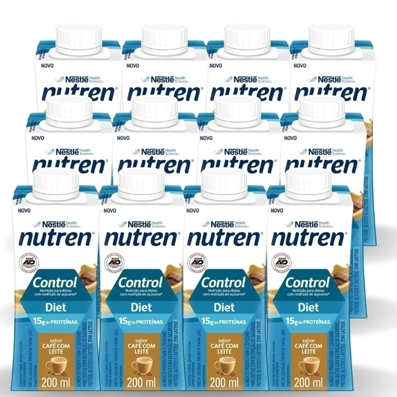 Complemento Alimentar Nutren Control Café C/ Leite 12 Unidades
