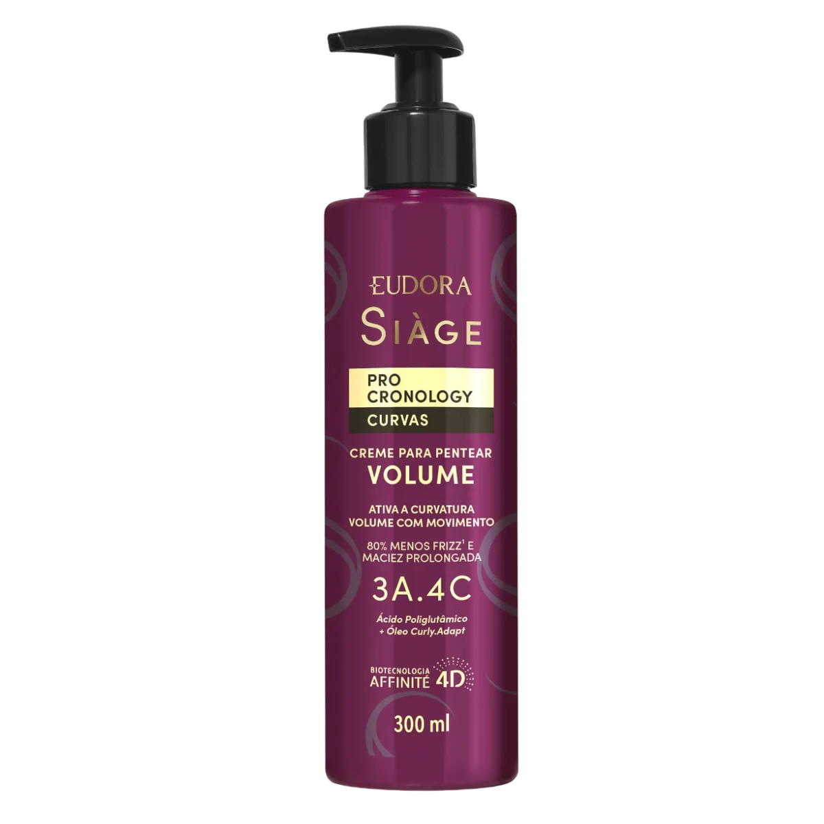 Creme para Pentear Volume Eudora Siàge Pro Cronology Curvas 300ml